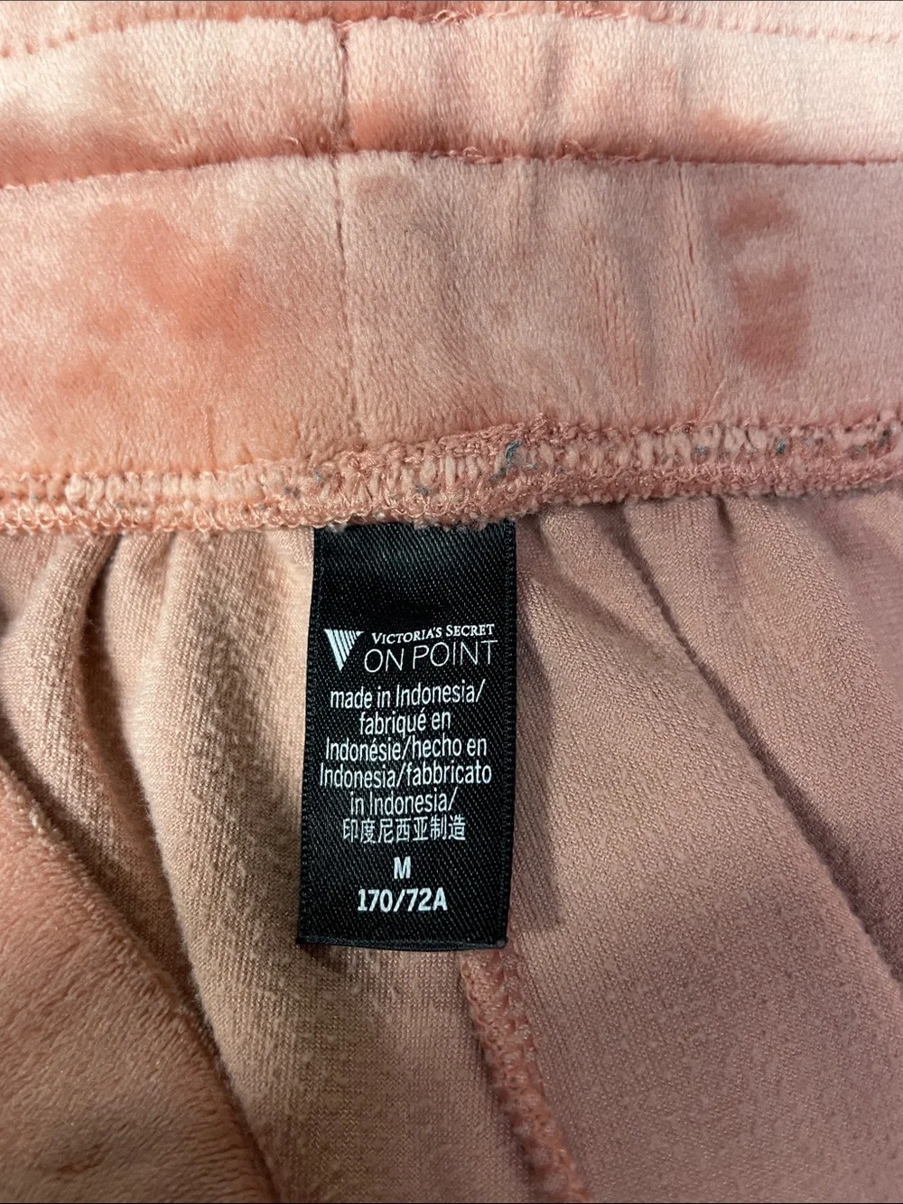 Victoria's Secret Velvet Jogger Pants in Dusty Coral Woman’s Size M | GUC/Flaw